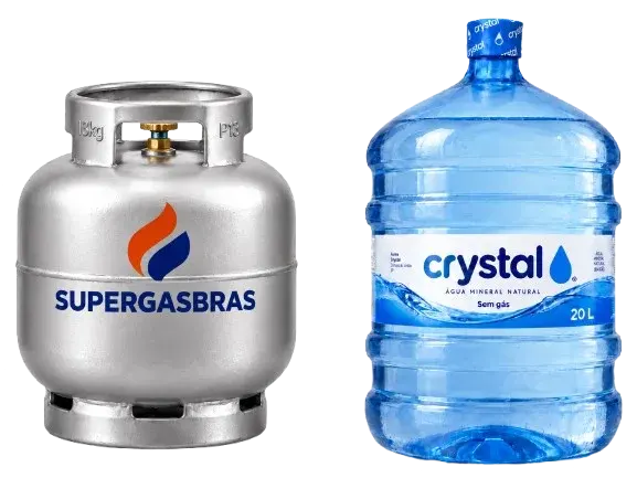 Água 20L + Botijão 13kg Supergasbras